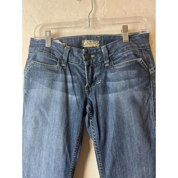 William Rast Sz 26 Savoy Regular Rise Trouser Wide Leg Jean Medium Wash 98% Cott - Picture 2 of 8